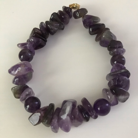 NWOT Amethyst Semiprecious Gemstone Bracelet - Picture 2 of 5